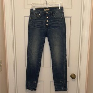 Madewell High Rise Blue Jeans with Vintage Fading